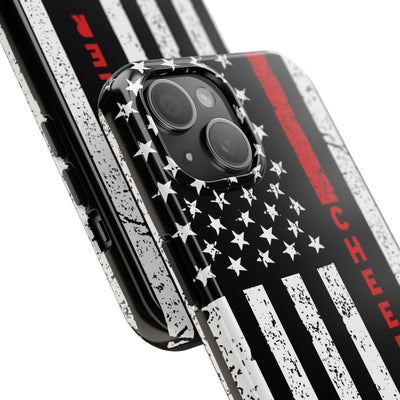 Cheer Dad American Flag Phone Case | Tough Phone Case