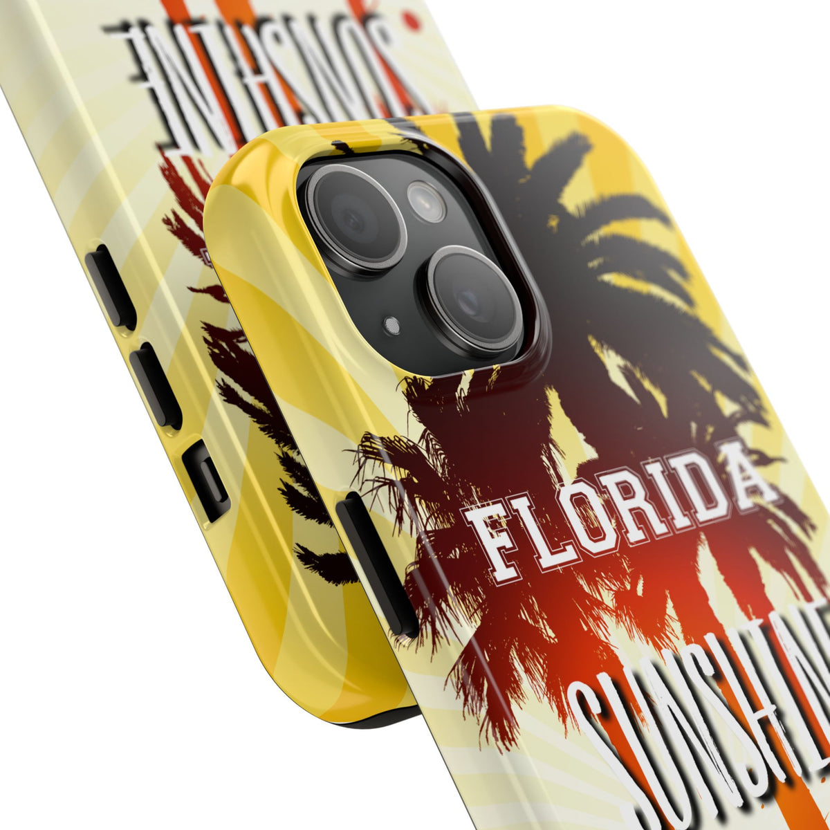 Florida Sunshine State Retro Sunburst Palm