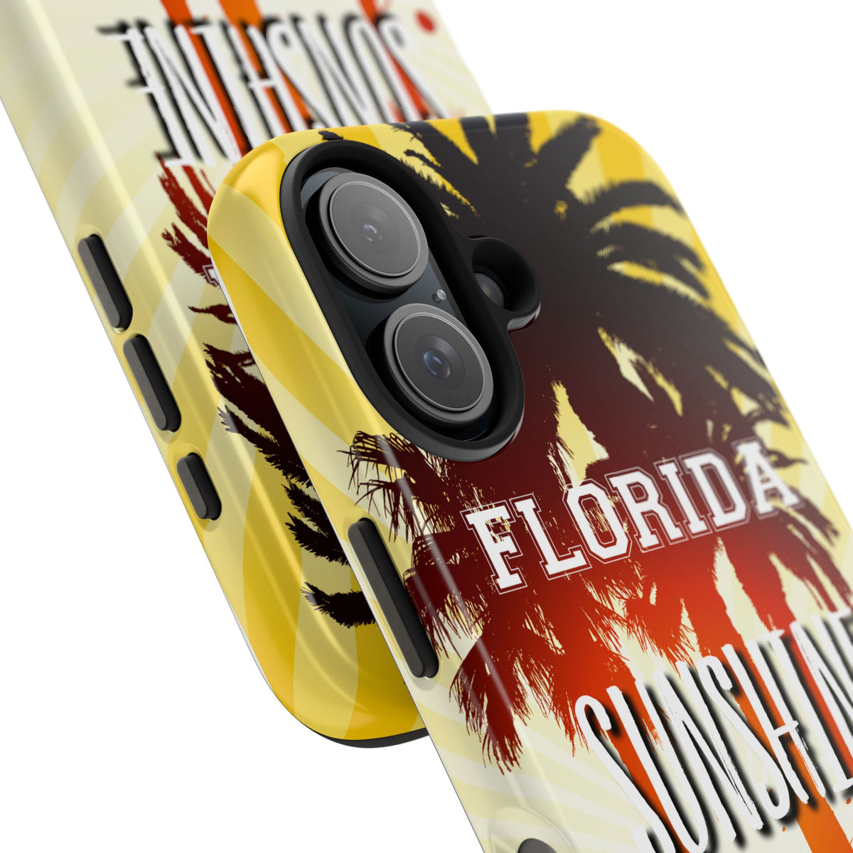 Florida Sunshine State Retro Sunburst Palm