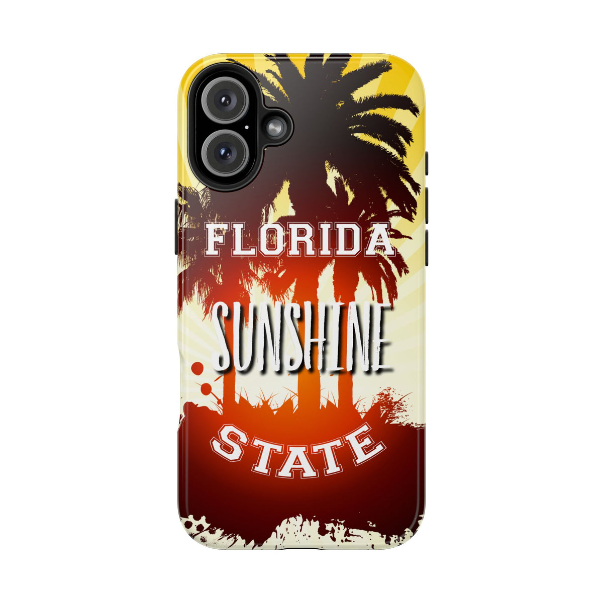 Florida Sunshine State Retro Sunburst Palm