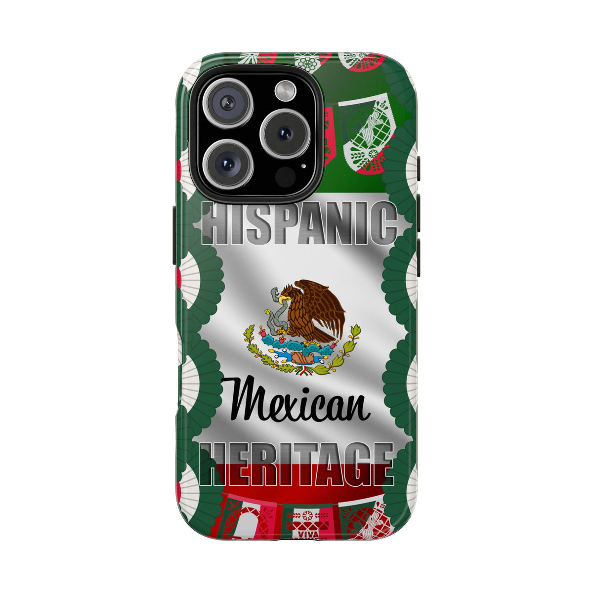 Hispanic Mexican Heritage Flag Eagle Graphic