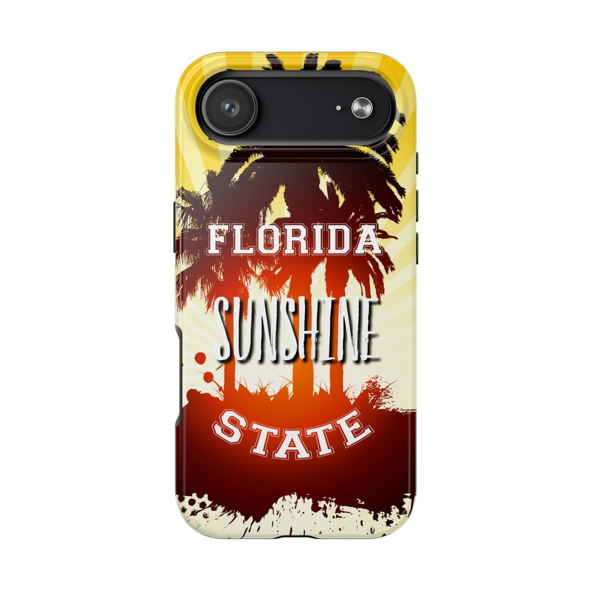 Florida Sunshine State Retro Sunburst Palm
