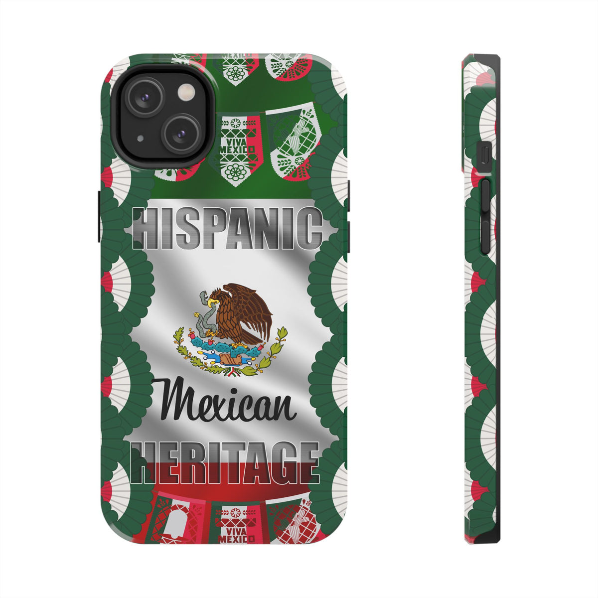 Hispanic Mexican Heritage Flag Eagle Graphic