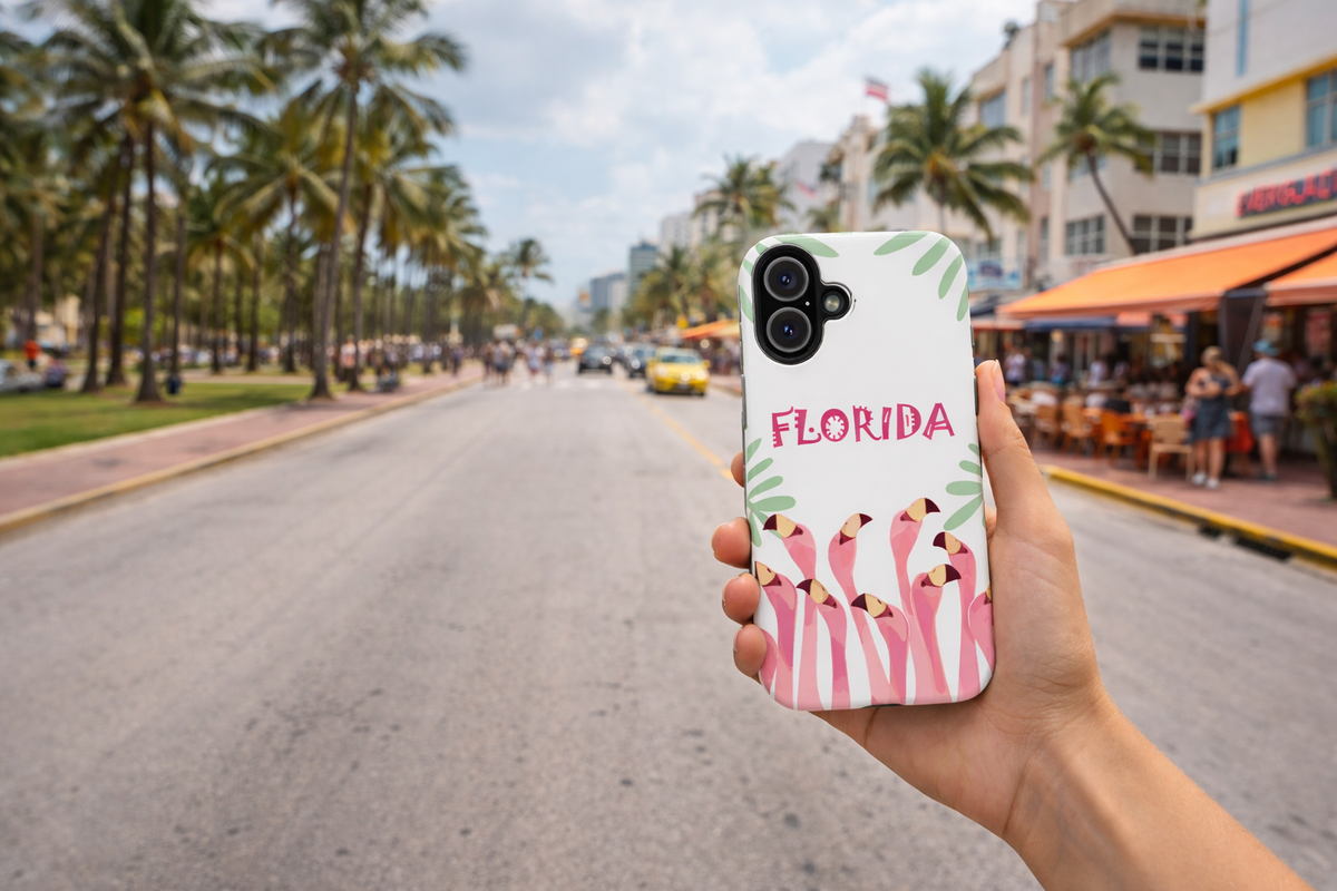 Florida Flamingo Miami Tropical Plants Souvenir