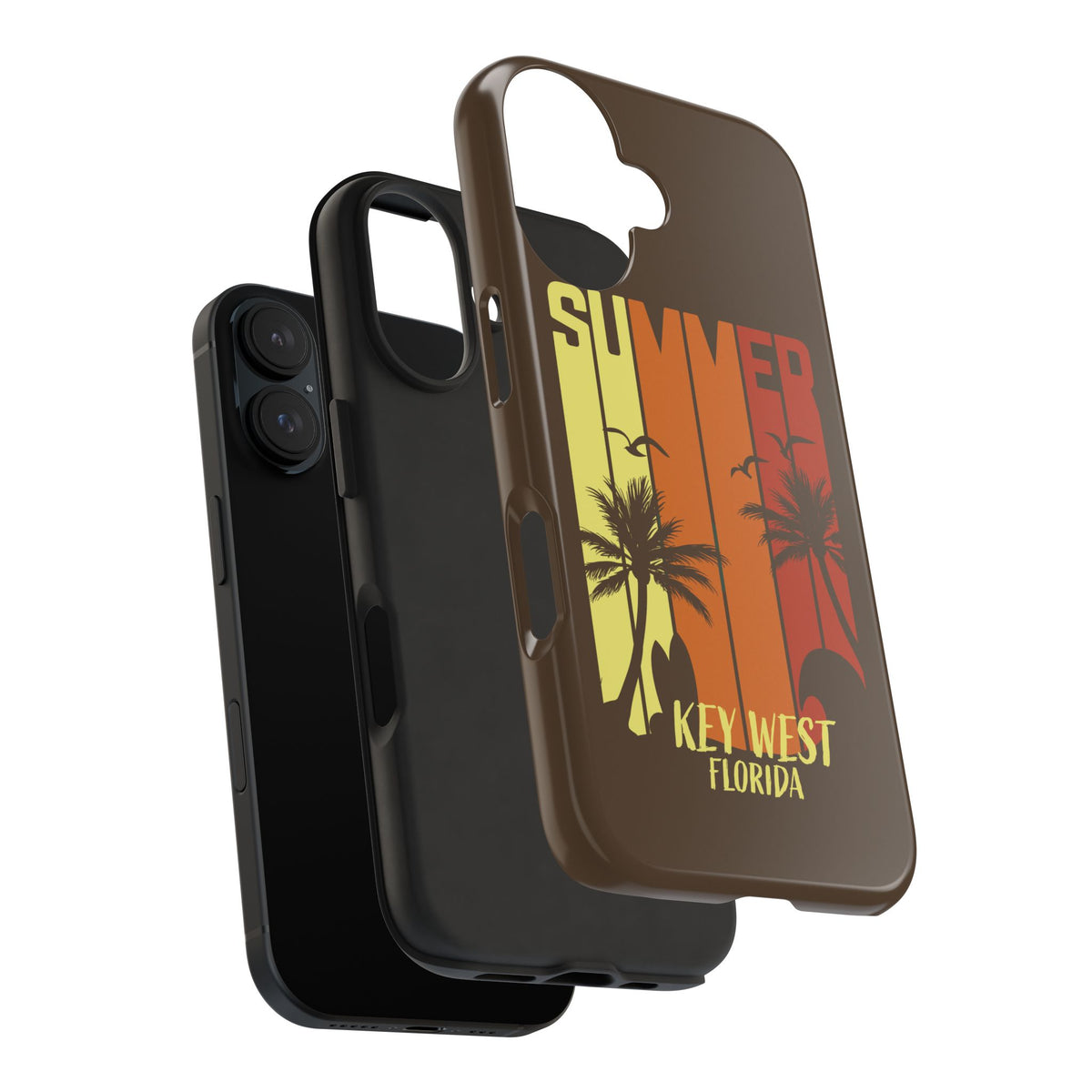 Key West Florida Summer Retro Striped Sunset